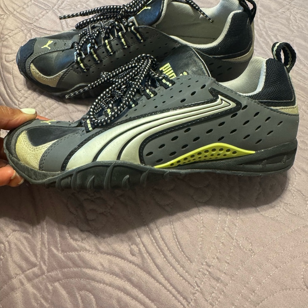 Puma Black and Yellow Athletic Sneakers